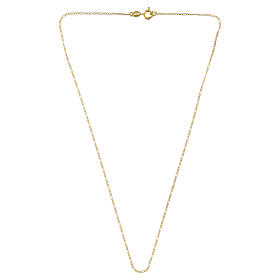 Corrente figaro dourada em prata 925 de 70 cm