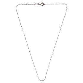 Catena forzatina a maglie piatte 40 cm argento 925