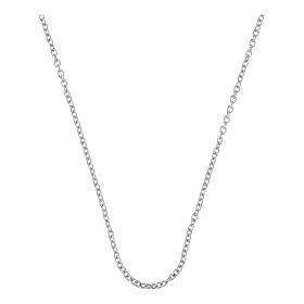 Cable chain with flat links, 925 silver, 18 in