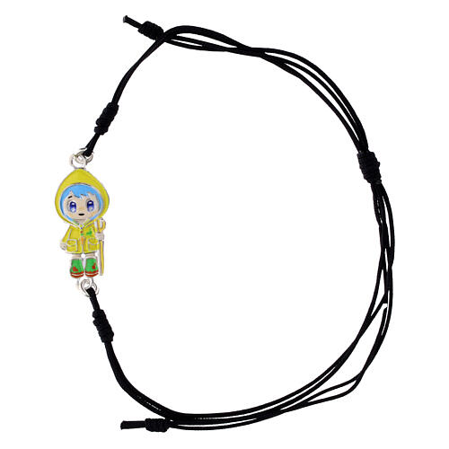 Pulsera Luce cordón negro plata 925 Jubileo 2025 1