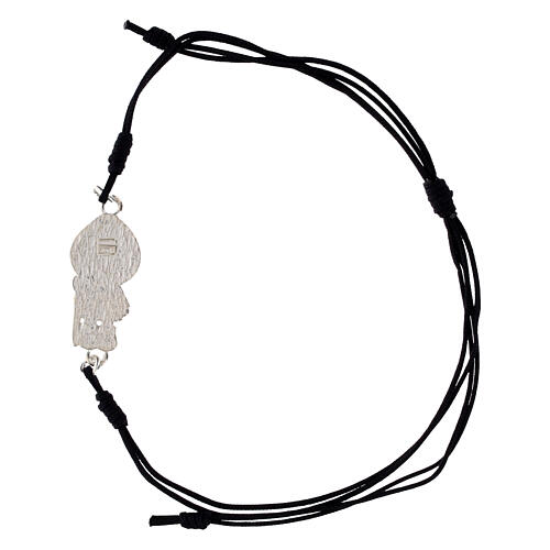 Pulsera Luce cordón negro plata 925 Jubileo 2025 5