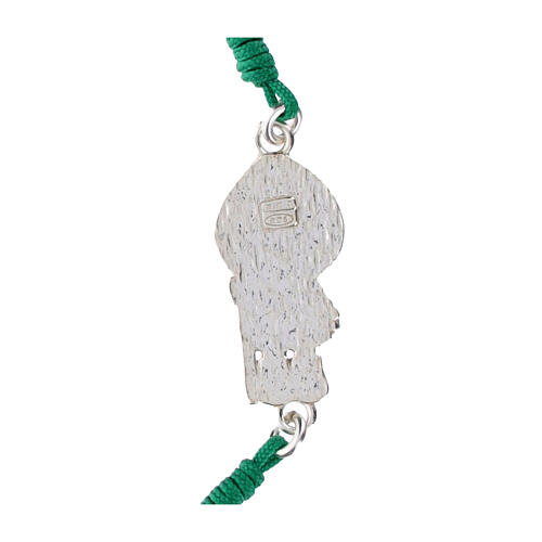 Bracciale Luce cordino verde argento 925 Giubileo 2025 5