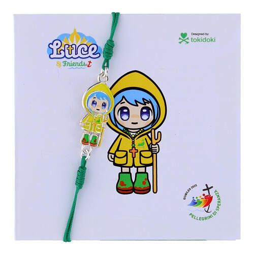 Pulseira Luce cordão verde prata 925 Jubileu 2025 2