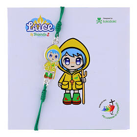 Light green cord bracelet 925 silver Jubilee 2025