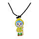 Collar de cuerda negra con colgante Luce plata 925 Jubileo 2025 s1