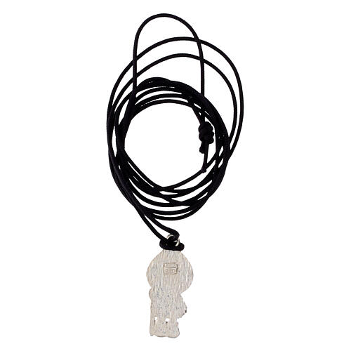Collana in corda nera con ciondolo Luce argento 925 Giubileo 2025 4