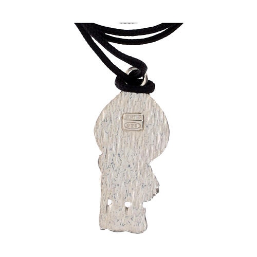 Collana in corda nera con ciondolo Luce argento 925 Giubileo 2025 5