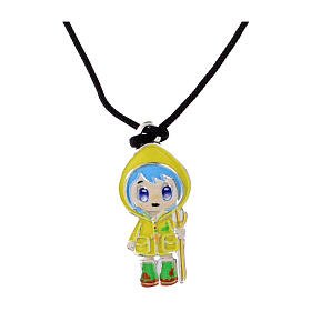 Jubilee Luce pendant necklace black cord silver