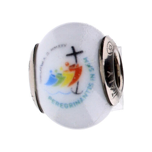 Murano glass bracelet bead with Luce, Jubilee 2025 3