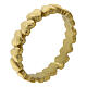 Anillo de compromiso corazones abombados oro acero hipoalergénico s1