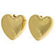 Large Gold Stainless Steel Hypoallergenic Heart Stud Earrings s1