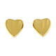 Orecchini a cuore piccoli oro acciaio anallergico s1