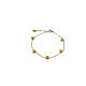 Pulsera acero hipoalergénico 5 corazones grandes dorados s2