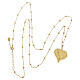 Collar cadena con bolitas colgante corazón dorado acero analérgico s3