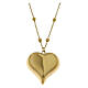 Golden Heart Beaded Necklace in Stainless Steel s1