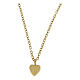 Collar corazón dorado acero hipoalergénico pequeño s2