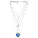 Collar de latón rodiado Amen con zircones blancos Virgen Milagrosa s3