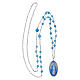 Collier en laiton rhodié avec angélite bleu ceil Vierge Miraculeuse Amen s4
