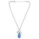 Collana in ottone rodiato con angelite celeste e zirconi bianchi Amen Madonna Miracolosa s4