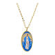 Collar Amen de latón dorado medalla Virgen Milagrosa s1
