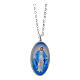 Rhodium-plated Brass Amen Necklace with Miraculous Medal s1