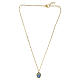 Collier ras du cou Amen en laiton doré Vierge Miraculeuse s4