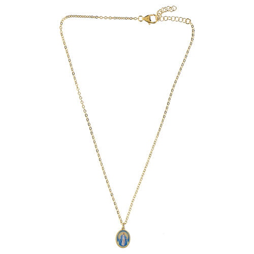 Collana girocollo Amen in ottone dorato Madonna Miracolosa 4