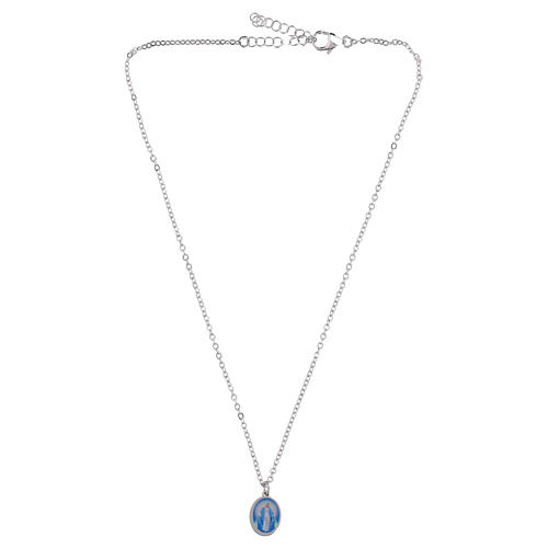 Collar gargantilla Amen Virgen Milagrosa en latón rodinado 3