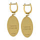 Amen dangling earrings in gold-plated brass with Miraculous Medal s2