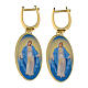 Orecchini pendenti Amen in ottone dorato Madonna Miracolosa s1