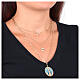 Multilayer gold plated brass necklace by Amen with Our Lady of Medjugorje medal s2