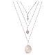 Amen Necklace Our Lady of Medjugorje multilayer in rhodium-plated brass s3