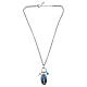 Collar Amen de latón rodiado con angelita celeste y zircone blancos Virgen de Medjugorje s3