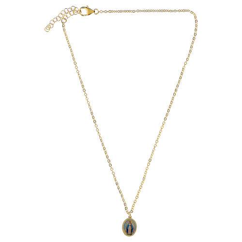 Collana girocollo Amen in ottone dorato Madonna di Medjugorje Amen 3
