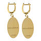 Dangling Earrings Lady of Medjugorje in Golden Brass, Amen s2