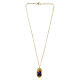 Collar de latón dorado Amen con medalla ovalada de la Virgen de Pompeya s3