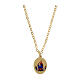 Collar gargantilla Virgen de Pompeya Amen de latón dorado s1