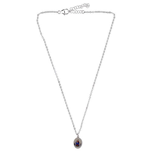 Collier ras de cou Amen en laiton rhodié Notre-Dame de Pompéi 4