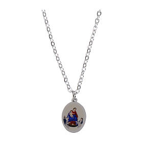 Collana Amen in ottone rodiato a girocollo Madonna di Pompei