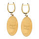 Earrings with Our Lady of Pompeii Medal in Gilded Brass, Amen s2