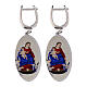 Amen earrings with rhodium-plated brass Virgin of the Rosary of Pompeii pendants s1