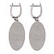 Amen earrings with rhodium-plated brass Virgin of the Rosary of Pompeii pendants s2