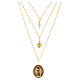 Collares Amen Virgen de Loreto latón dorado con zircones blancos s1