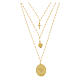 Collares Amen Virgen de Loreto latón dorado con zircones blancos s2
