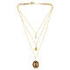 Collares Amen Virgen de Loreto latón dorado con zircones blancos s3
