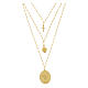 Collares Amen Virgen de Loreto latón dorado con zircones blancos s3