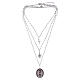 Collar Amen latón rodiado Virgen de Loreto con zircones blancos s3