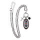 Collar Amen ónix negro y zircones blancos Virgen de Loreto de latón rodiado s4