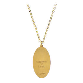 Collar medalla Virgen de Loreto de latón dorado Amen