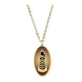 Collana medaglia Madonna di Loreto in ottone dorato Amen